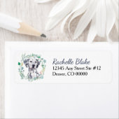 Dalmatian Wreath Return Address Label (Insitu)