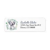 Dalmatian Wreath Return Address Label (Voorkant)