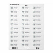Dalmatian Wreath Return Address Label (Full Sheet)
