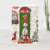 Dalmatianer Kerst  Kaart (Voorkant)