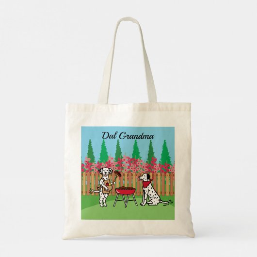 Dalmatians Dal Grandma Tote Bag (Achterkant)