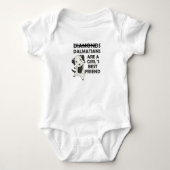 Dalmatians Meisjes Beste vriend Dalmatian Diamonds Romper (Voorkant)