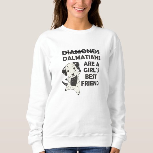 Dalmatians Meisjes Beste vriend Dalmatian Diamonds Trui (Voorkant)