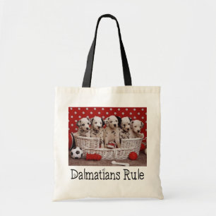 Dalmatians Puppy Dog Love - Black & White Spots Tote Bag