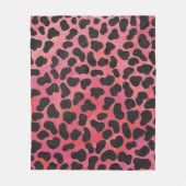 DalmatiDalmatian Black en Red Print Fleece Deken (Voorkant)