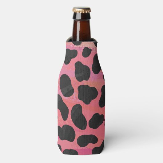 DalmatiDalmatian Black en Red Print Flesjeskoeler (Fles Voorkant)