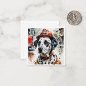 Dalmatie Brandhelm Afstuderen Notecard Notitiekaartje (Voorkant / Achterkant in situ)