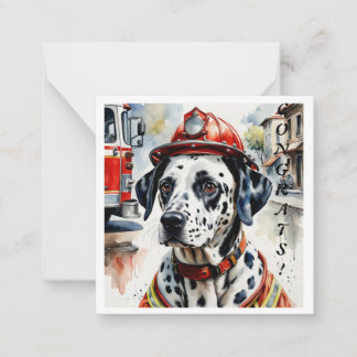 Dalmatie Brandhelm Afstuderen Notecard Notitiekaartje