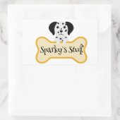  Dalmatie met een Sticker van het honden Bone (Tas)