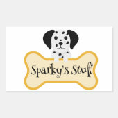  Dalmatie met een Sticker van het honden Bone (Voorkant)