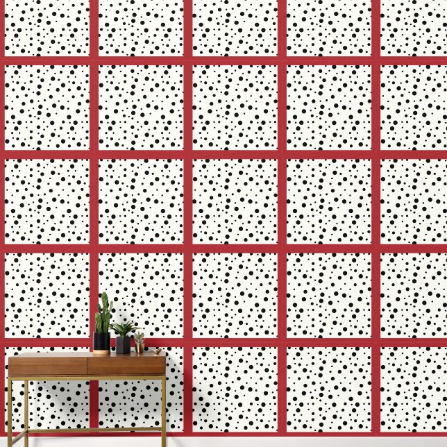 Dalmatie Red Peel and Stick Wallpaper Behang (Hal)