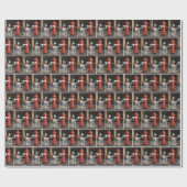 Dalmatie Saluting een rode brandkraan Cadeaupapier (Vlak)