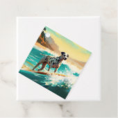 Dalmatie Strand Surfen Schilderij Bedankjes Labels (In situ)