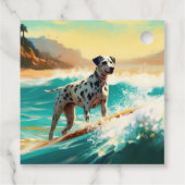 Dalmatie Strand Surfen Schilderij Bedankjes Labels (Achterkant)