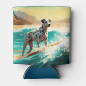 Dalmatie Strand Surfen Schilderij Blikjeskoeler (Voorkant)