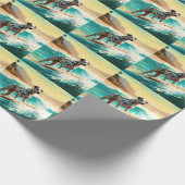 Dalmatie Strand Surfen Schilderij Cadeaupapier (Hoek)