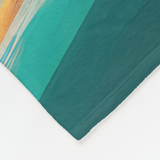 Dalmatie Strand Surfen Schilderij Fleece Deken (Hoek)