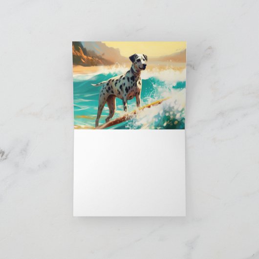 Dalmatie Strand Surfen Schilderij Kaart (Binnen)