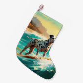 Dalmatie Strand Surfen Schilderij Kleine Kerstsok (Voorkant (Hangend))