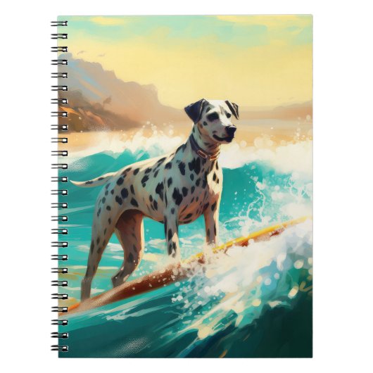 Dalmatie Strand Surfen Schilderij Notitieboek (Voorkant)