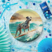 Dalmatie Strand Surfen Schilderij Papieren Bordje (Feest)
