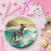 Dalmatie Strand Surfen Schilderij Papieren Bordje (Feest)