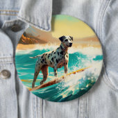 Dalmatie Strand Surfen Schilderij Ronde Button 6,0 Cm (In situ)