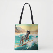 Dalmatie Strand Surfen Schilderij Tote Bag (Voorkant)