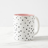 DALMATIEIMPERFECT SPOORT leuke moderne minimale Tweekleurige Koffiemok (Voorkant rechts)