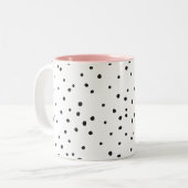 DALMATIEIMPERFECT SPOORT leuke moderne minimale Tweekleurige Koffiemok (Voorkant links)