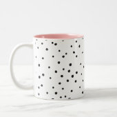 DALMATIEIMPERFECT SPOORT leuke moderne minimale Tweekleurige Koffiemok (Links)