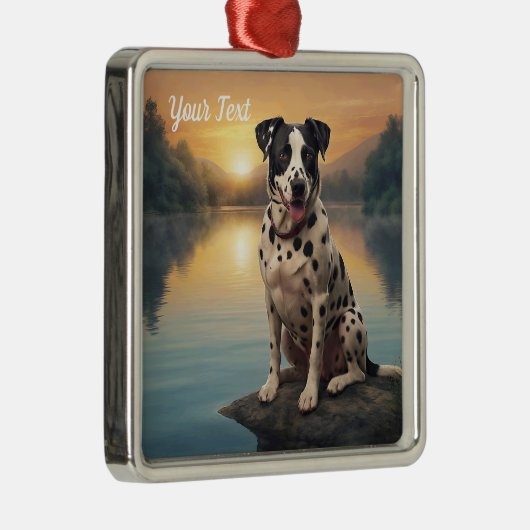 Dalmatiër bij het meer metalen ornament (Rechts)
