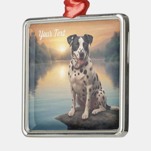 Dalmatiër bij het meer metalen ornament (Links)