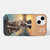 Dalmatiër bij meer iPhone hoesje (Achterkant horizontaal)