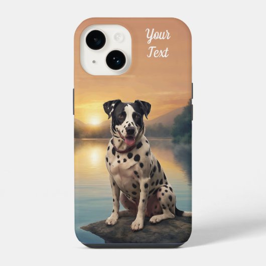 Dalmatiër bij meer iPhone hoesje (Achterkant)