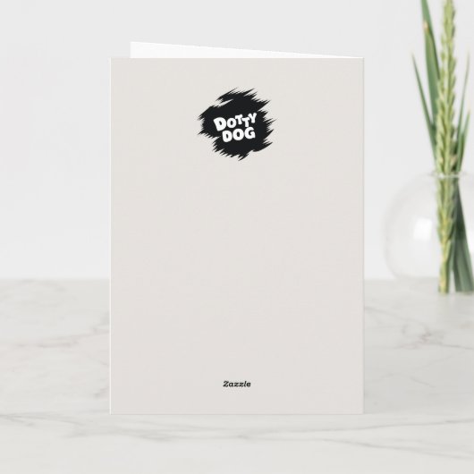 Dalmatiër en kat kunnen niet geloven dat het Kerst Kaart (Achterkant)