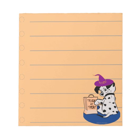 Dalmatiër gaat trick or treat notitieblok (Voorkant)