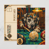Dalmatiër, geometrisch mozaïek briefkaart (Voorkant / Achterkant)