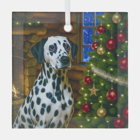 Dalmatiër  glas ornament (Voorkant)