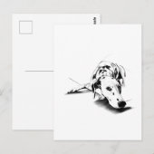 Dalmatiër-hond ansichtkaart – Handgetekend Briefkaart (Voorkant / Achterkant)
