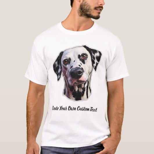 Dalmatiër Hond Maak Je Eigen Aangepaste Tekst T-shirt (Voorkant)