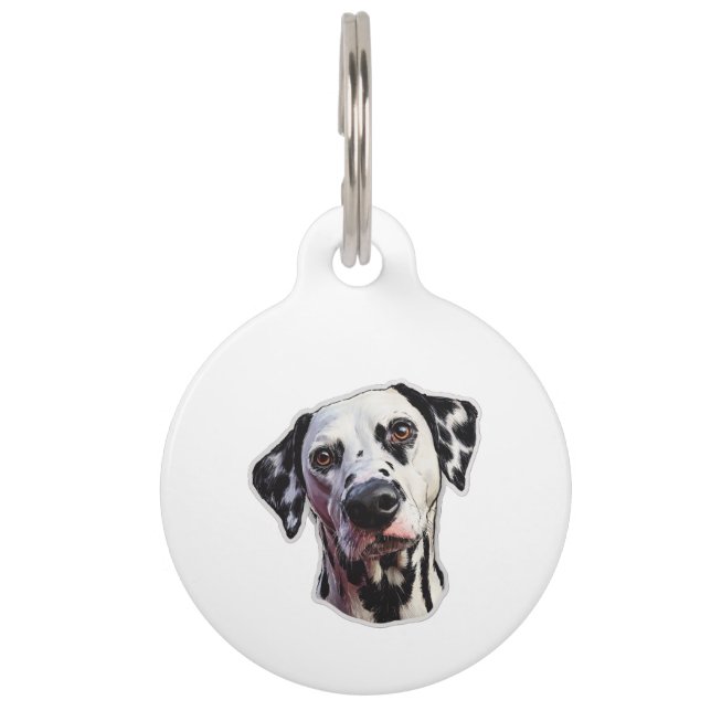 Dalmatiër Hond Maak Uw Eigen Aangepaste Tekst  Huisdierpenning (Voorkant)