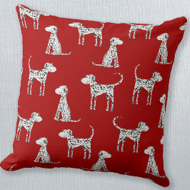 Dalmatiër Hond Rood Kussen