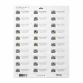 Dalmatiër Hond Wilde Bloemen Retouradres Label (Full Sheet)