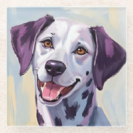 Dalmatiër | Honden Aquarel Huisdier Schilderij Glazen Onderzetter