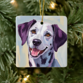 Dalmatiër | Honden Aquarel Huisdier Schilderij Keramisch Ornament