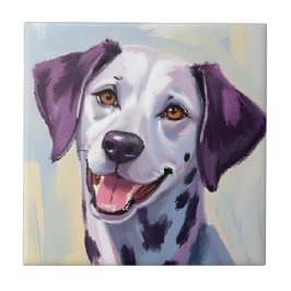 Dalmatiër | Honden Aquarel Huisdier Schilderij Tegeltje