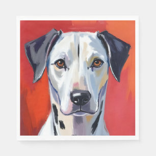Dalmatiër Honden Schilderij Huisdier Aquarel Servet