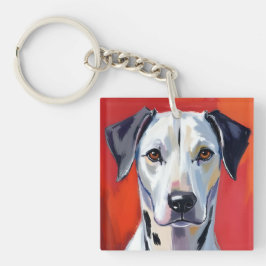 Dalmatiër | Honden Schilderij Huisdier Waterverf Sleutelhanger