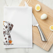 Dalmatiër, ik hou meer van je dan pompoenkruid theedoek (Quarter Fold)